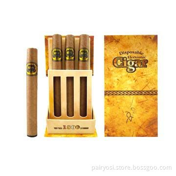 Disposable cigar, 1,800 puffs cigar, color box packing with display